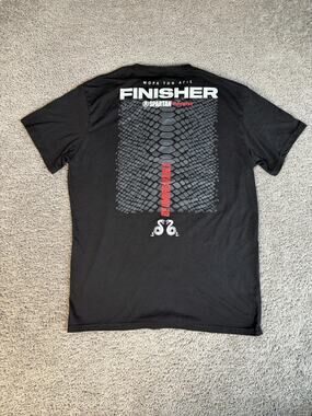 Spartan Shirt Mens L Black Finisher Sprint Graphic Crew Neck Poly Cotton Viscose
